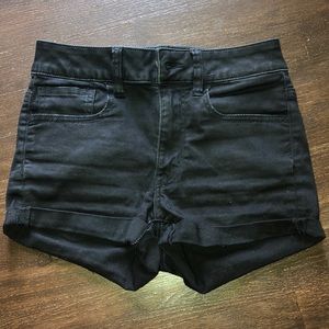 American Eagle Black Hi-Rise Shortie Size 2